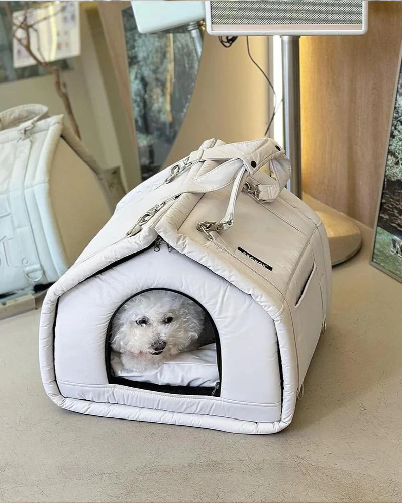 2-In-1 Pet Bed w/ Handles in Black or Beige (FINAL SALE) - Image 4
