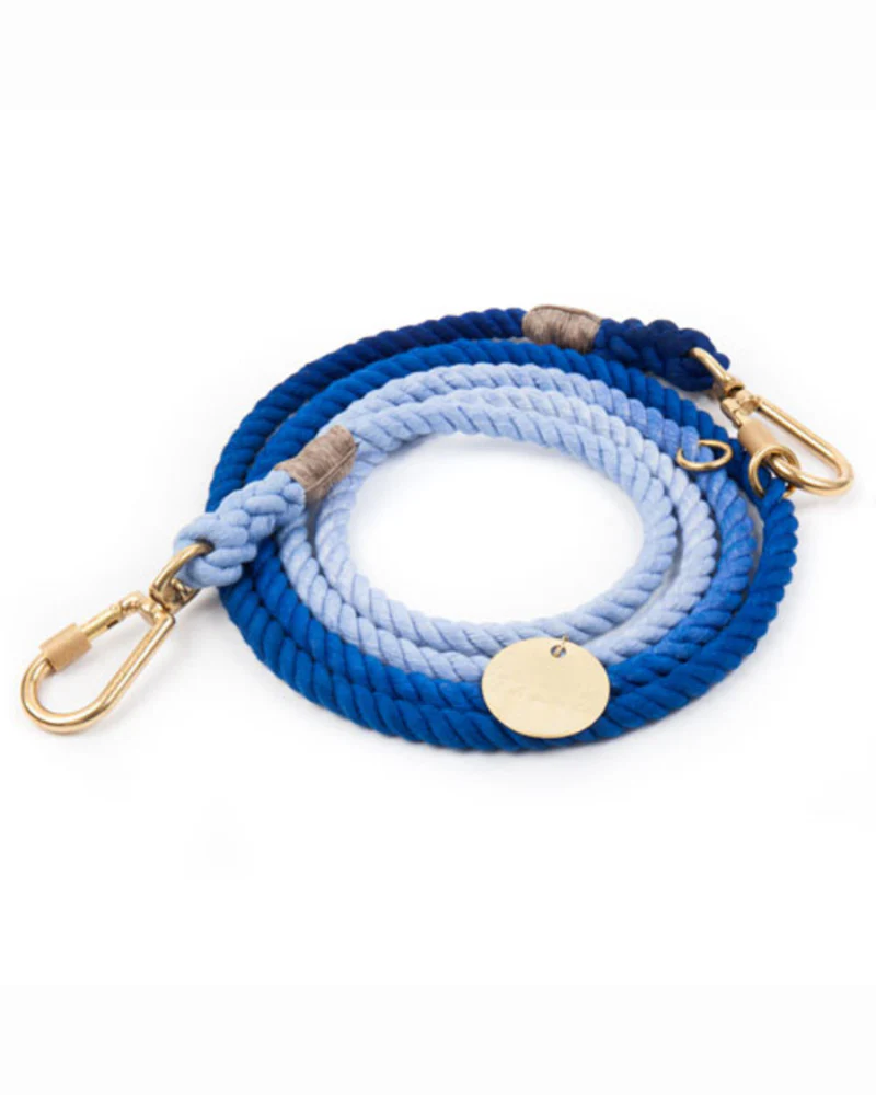 Adjustable Rope Dog Lead in Latty Blue (Made in the USA) (FINAL SALE) - Image 3