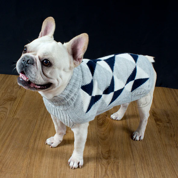 ALQO WASI | Blue Argyle Sweater - Image 4