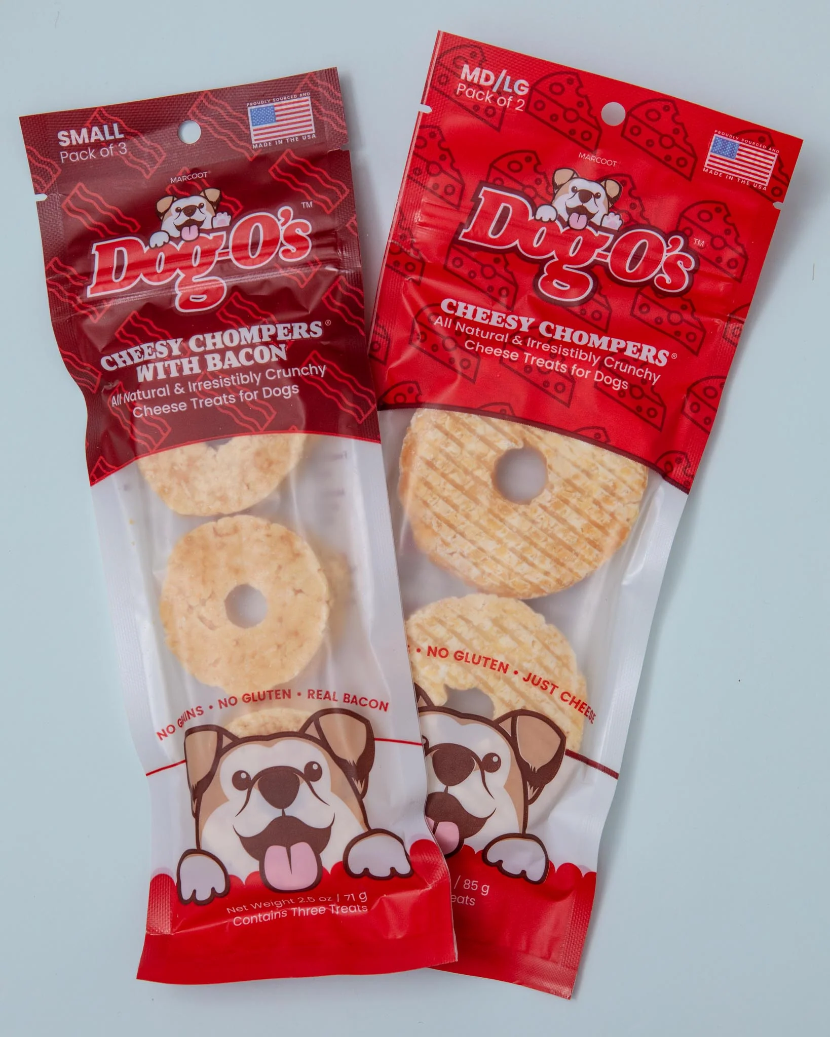 Bacon Cheesy Chompers Dog Treats (Made in the USA) - Image 2