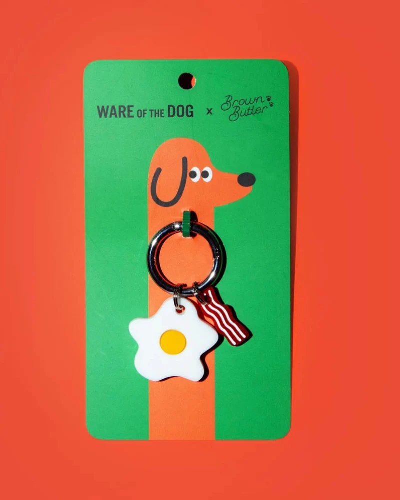 Bacon & Eggs Dog Collar Charm - Image 3