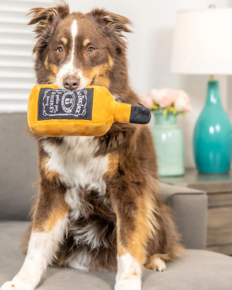 Bad Dog Jack's Whiskey Squeaky Plush Dog Toy - Image 3