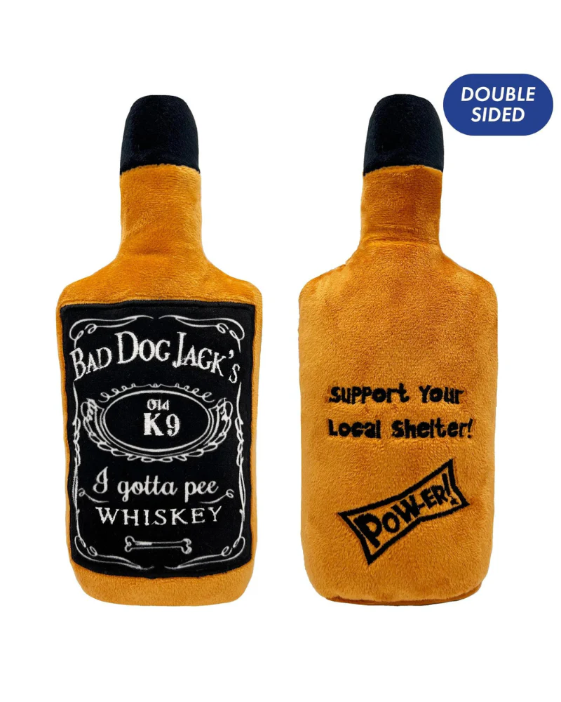 Bad Dog Jack's Whiskey Squeaky Plush Dog Toy - Image 6