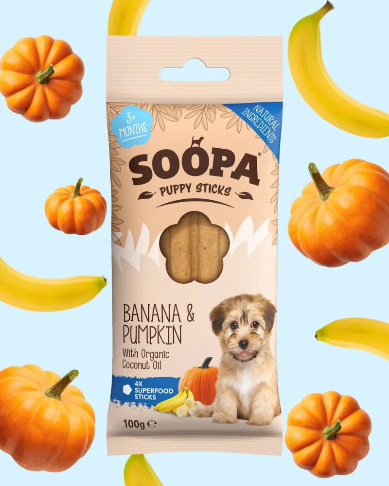 Banana & Pumpkin Dental Dog Sticks (For Puppies)