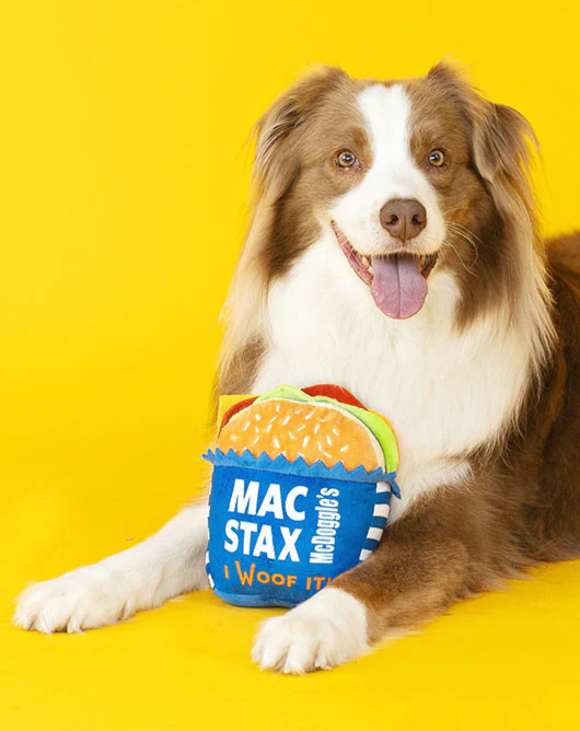 Mcdoggle's Mac Stax Crinkle + Squeak Plush Dog Toy (FINAL SALE) - Image 2