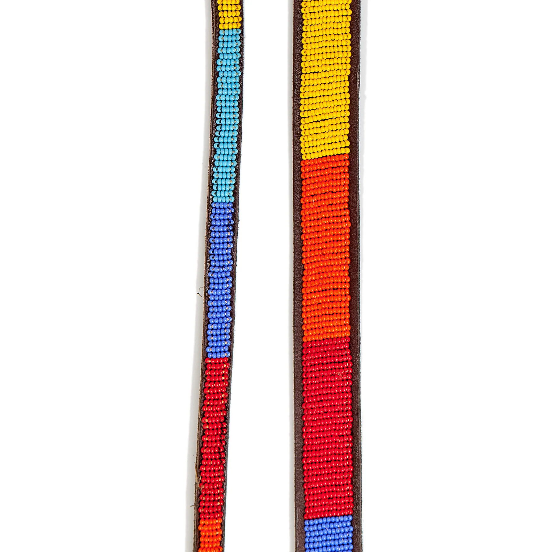 BEADWORKS KENYA | Rainbow Stripe Beaded Leash - Image 2