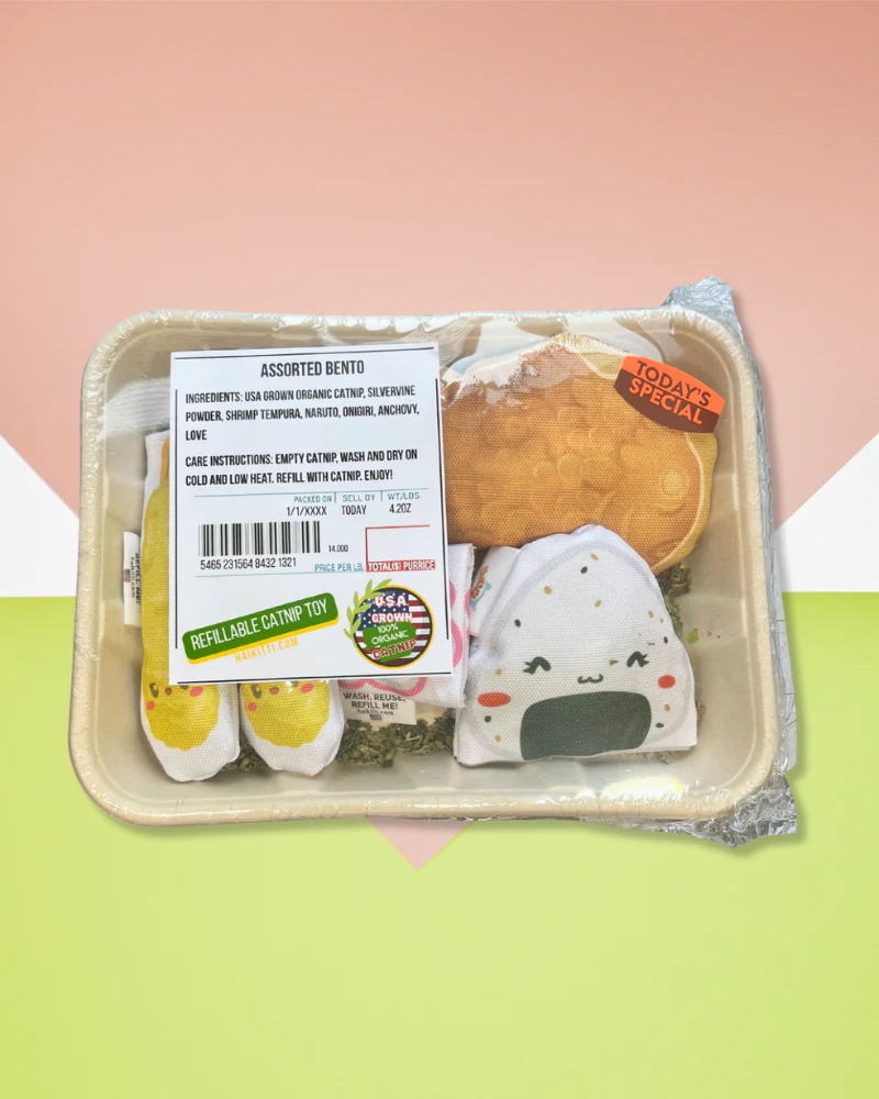 Bento Cat Toy Gift Set (Made in the USA)