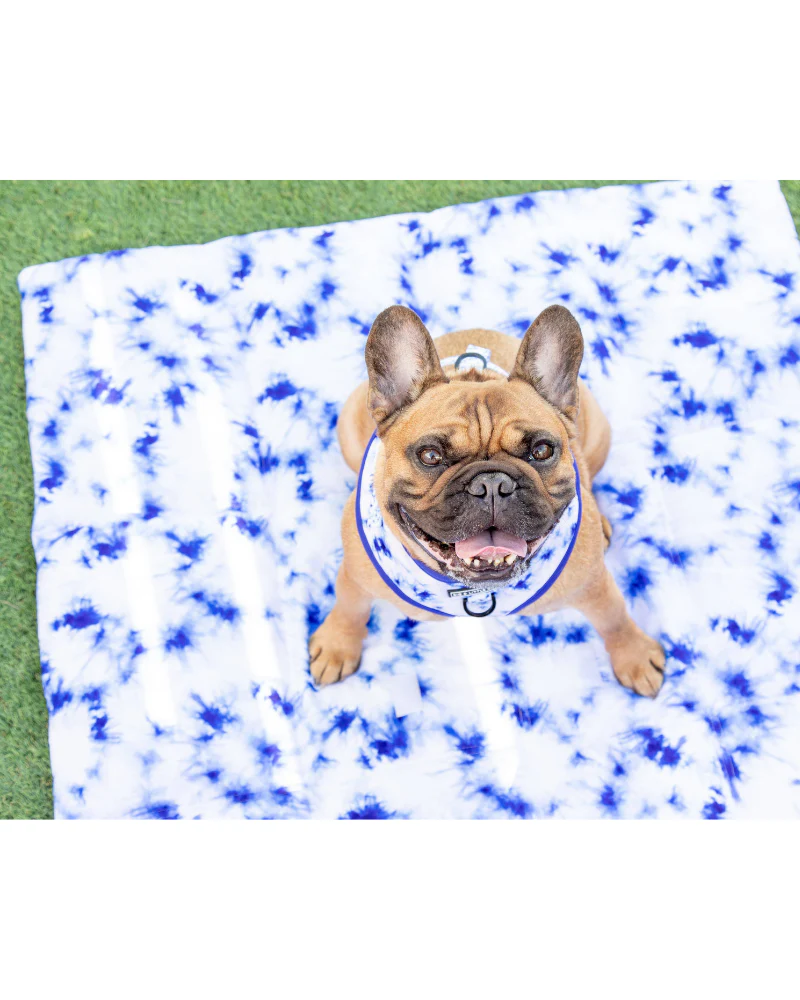 On-The-Go Pet Mat in Indigo & Neon Pink Tie-Dye (FINAL SALE) - Image 6