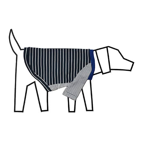 Black & White Crazy Striped Dog T-Shirt (Made in the USA) - Image 3