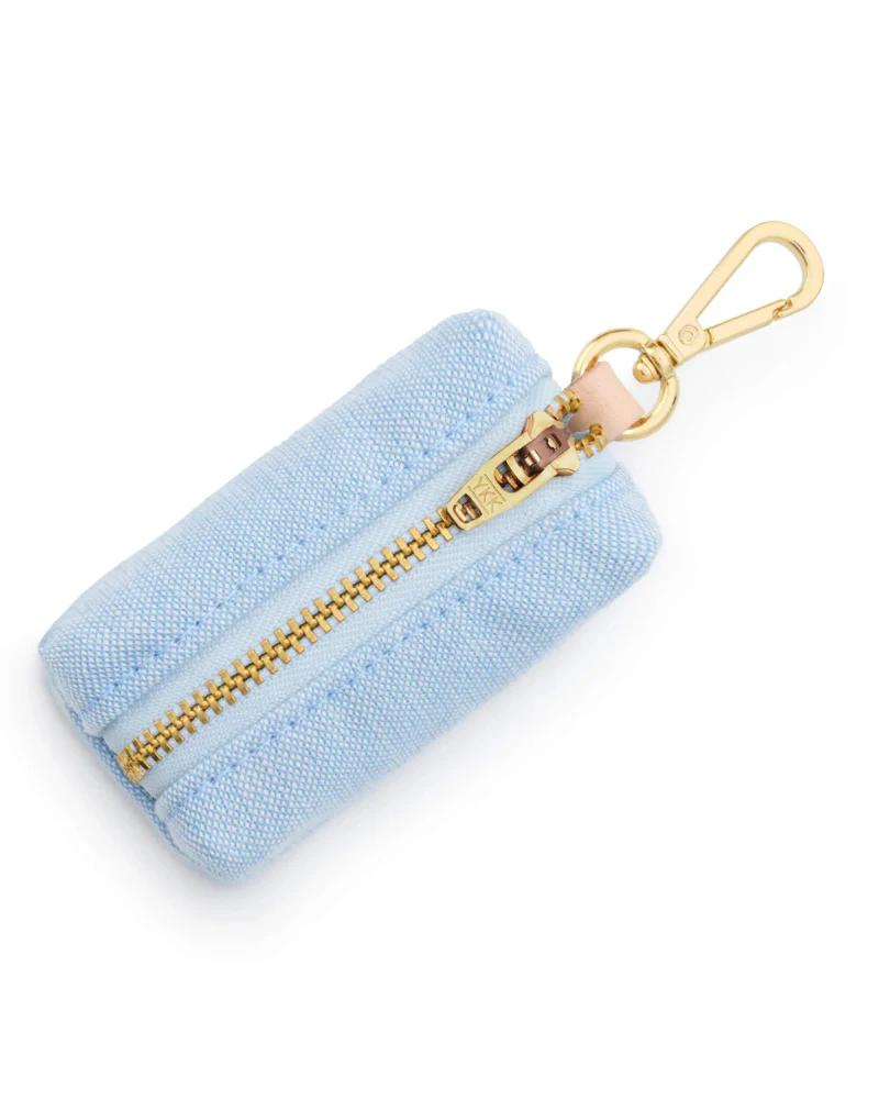Blue Chambray Canvas Waste Bag Holder (Made in the USA) - Image 3