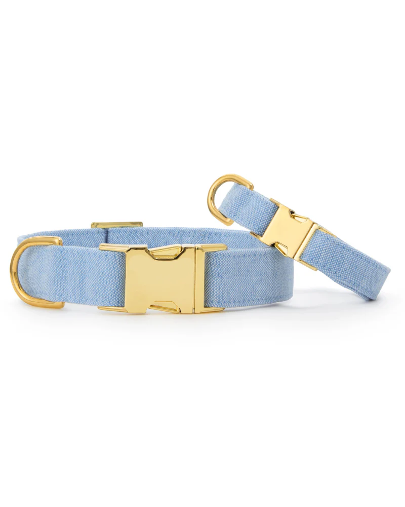 Blue Chambray Dog Collar (Made in the USA) - Image 3