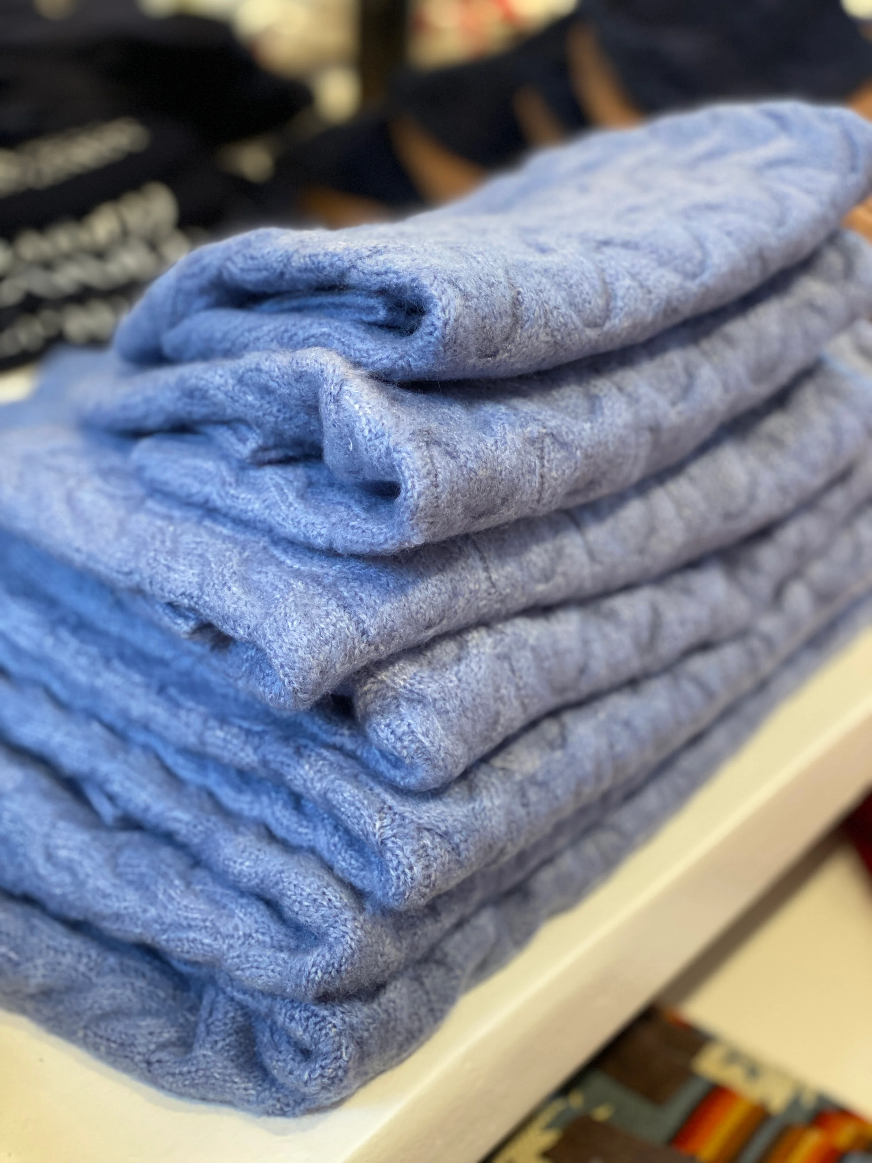 Fuzzy Knit Dog Turtleneck Sweater in Moonstone Blue << CLEARANCE >> - Image 3