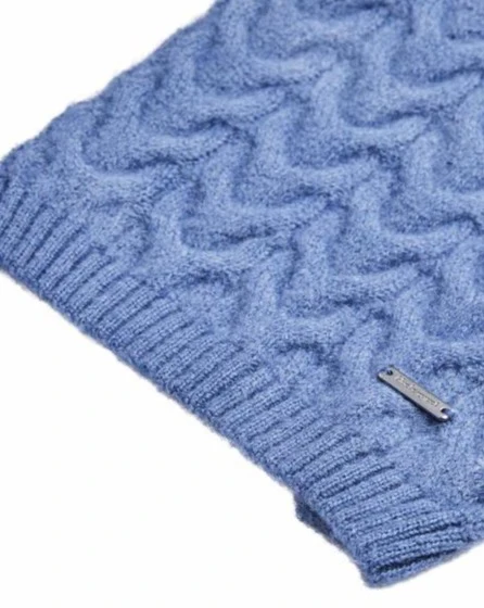 Fuzzy Knit Dog Turtleneck Sweater in Moonstone Blue << CLEARANCE >> - Image 6