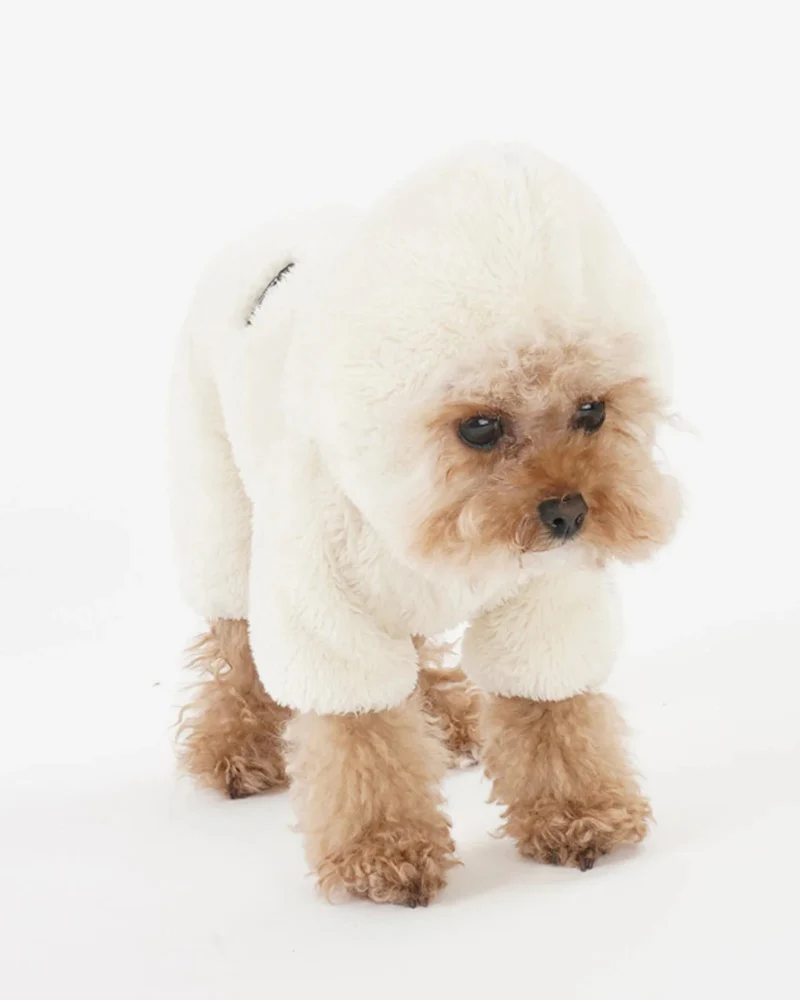 Boa Fleece Onesie for Dogs - Dachshund Fit (in Blue, Pink, Ivory, or Grey) (FINAL SALE) - Image 16