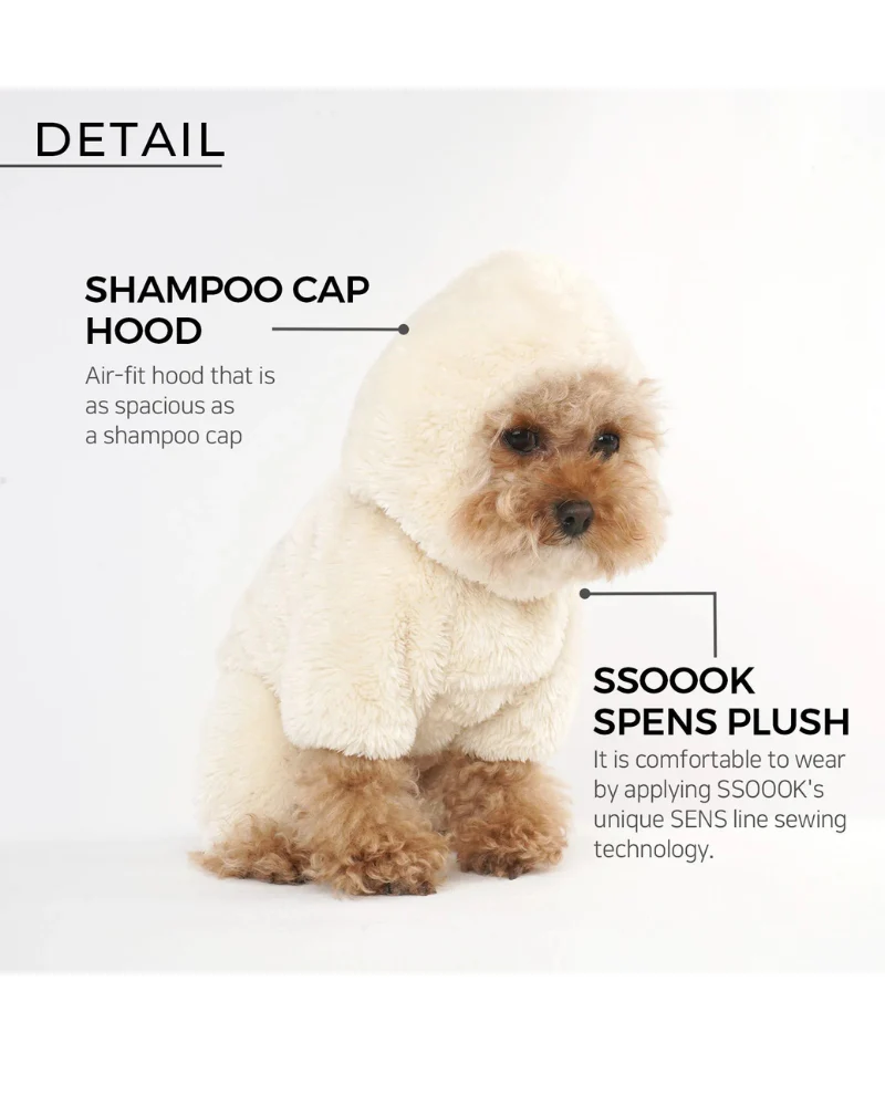 Boa Fleece Onesie for Dogs - Regular Fit (in Blue, Pink, Brown Ivory, or Grey) (FINAL SALE) - Image 15