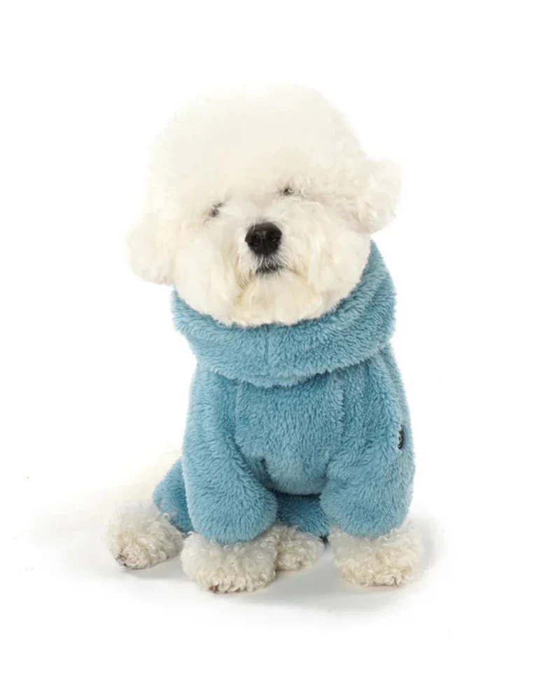 Boa Fleece Onesie for Dogs - Regular Fit (in Blue, Pink, Brown Ivory, or Grey) (FINAL SALE) - Image 26