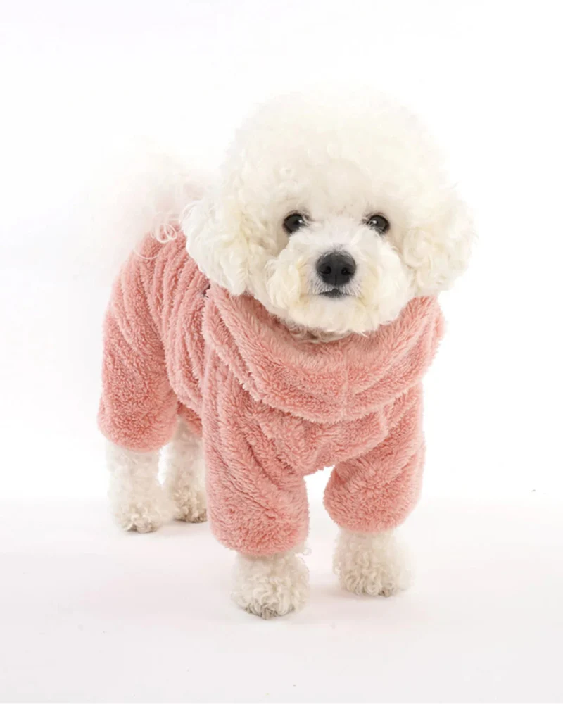 Boa Fleece Onesie for Dogs - Regular Fit (in Blue, Pink, Brown Ivory, or Grey) (FINAL SALE) - Image 59
