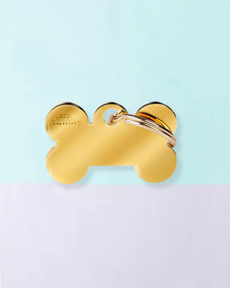Bonne Bone in Golden Brass Custom Pet ID Tag