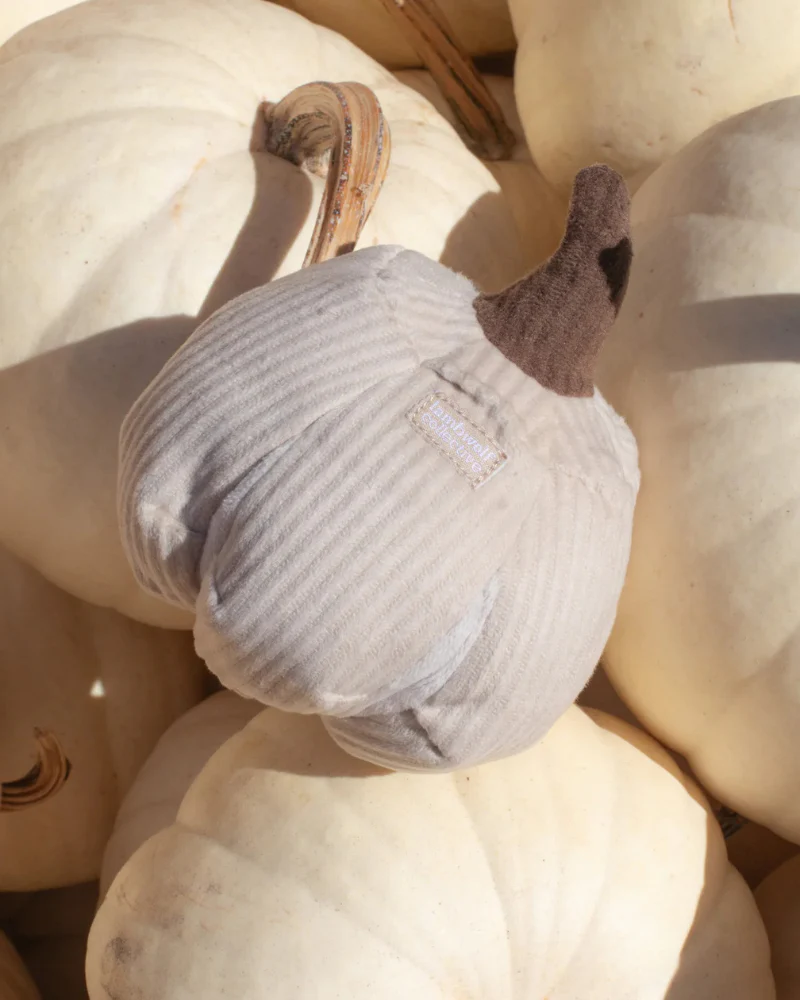 White Mini Pumpkin Snuffle Plush Toy for Dogs - Image 4