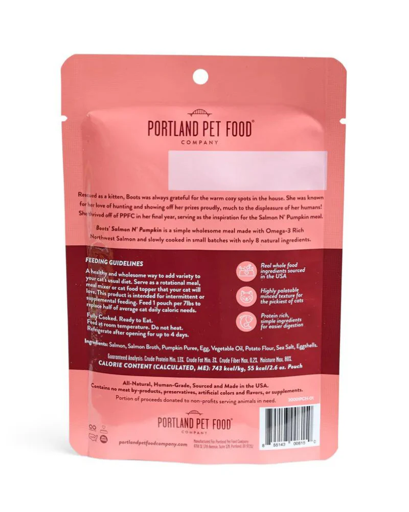 Boots' Salmon N' Pumpkin Cat Meal Pouch - Image 4