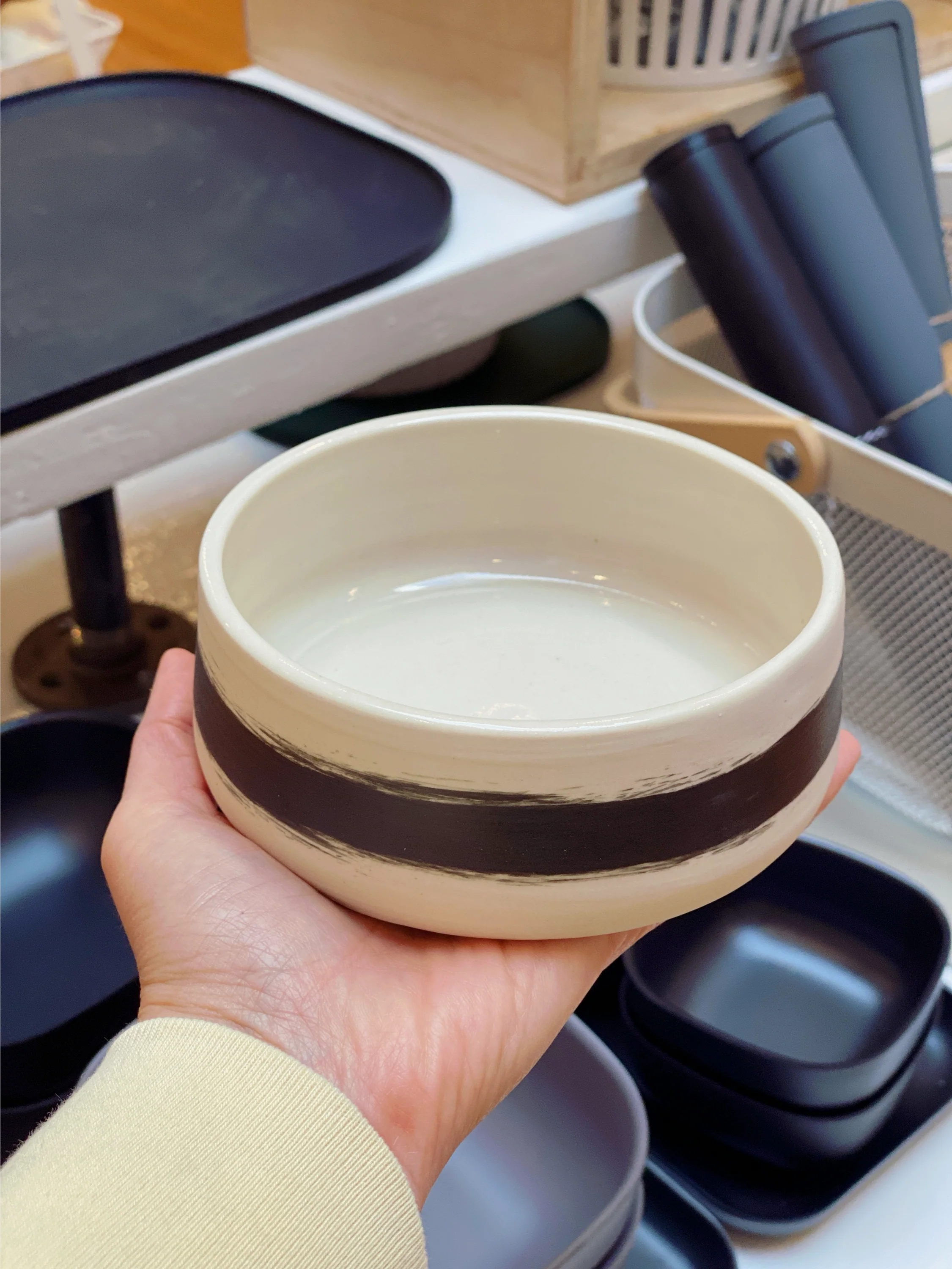 Black Brush Stroke Dog Bowl (DOG & CO. Exclusive) - Image 3
