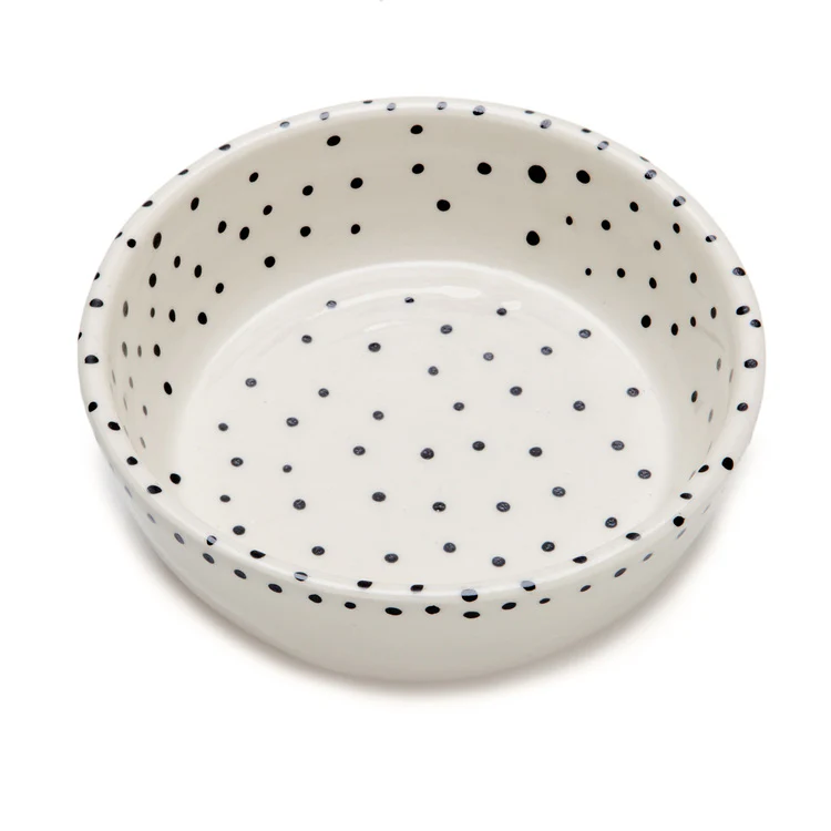 Dots Dog Bowl in Black + White (Dog & Co. Exclusive) - Image 4