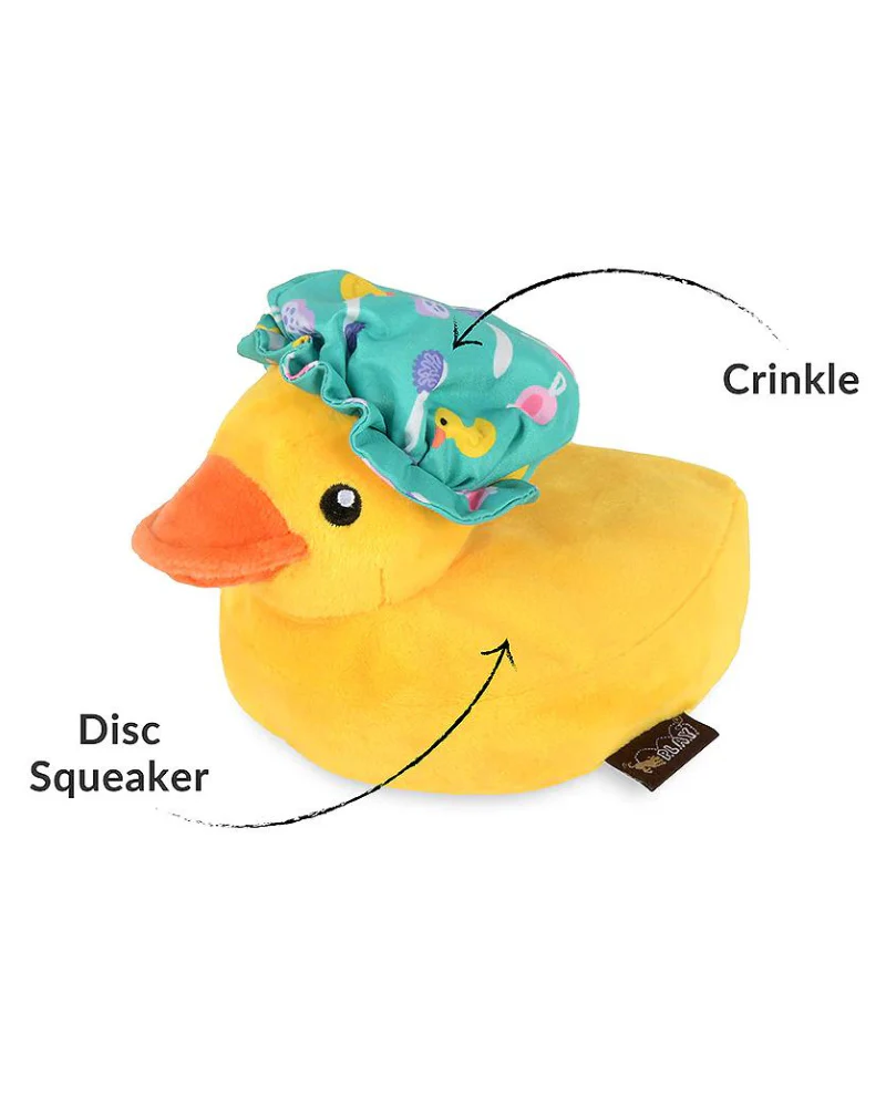 Bubbles the Duck Squeaky Plush Dog Toy - Image 3