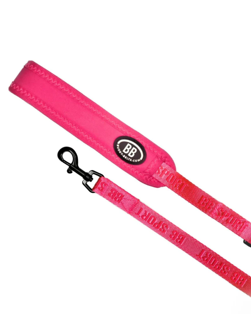 Buddy Belt Sport Leash in Neon Pink - Image 3