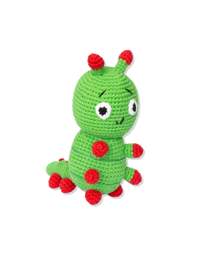 Carlos the Caterpillar Squeaky Knit Dog Toy - Image 2