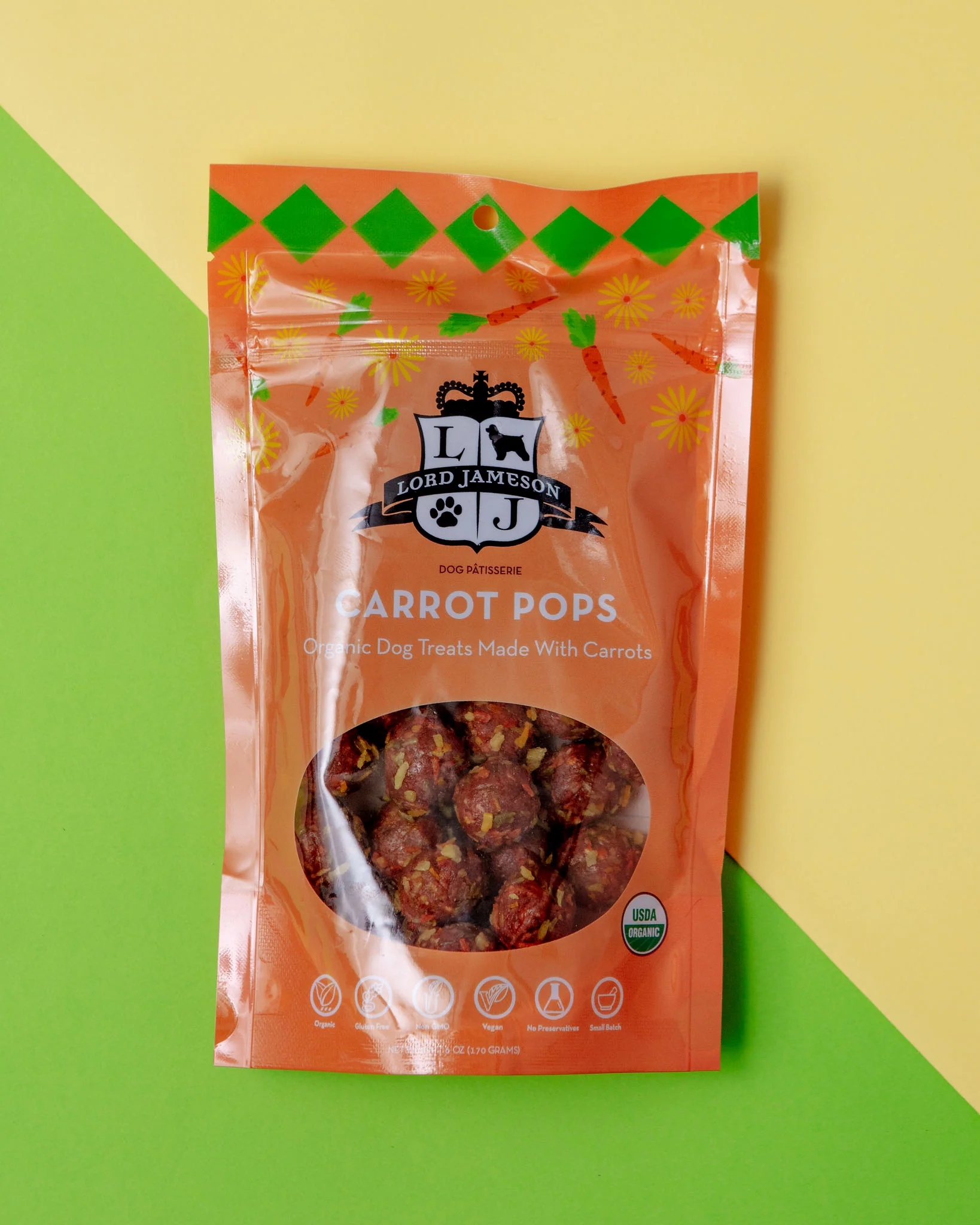 Carrot Pops Organic Dog Treats (Made in the USA)