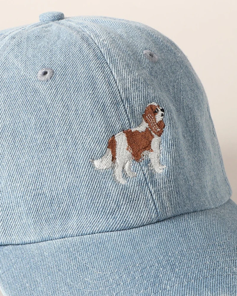 Cavalier Embroidered Denim Hat - Image 3