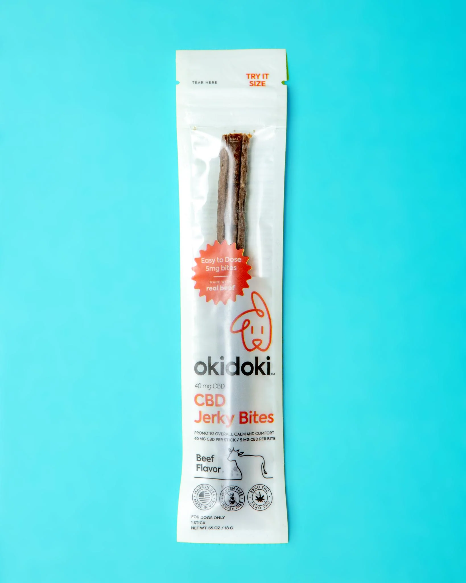 CBD Jerky Bites in Beef Flavor (40 mg) (Made in the USA)