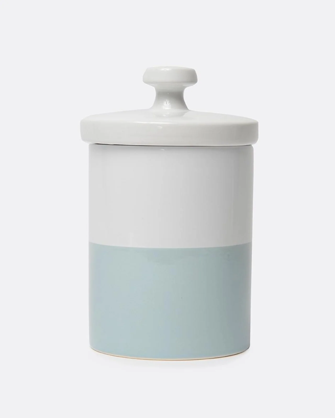 Ceramic Dog Treat Jar Dipped Color in Cloud - Image 2
