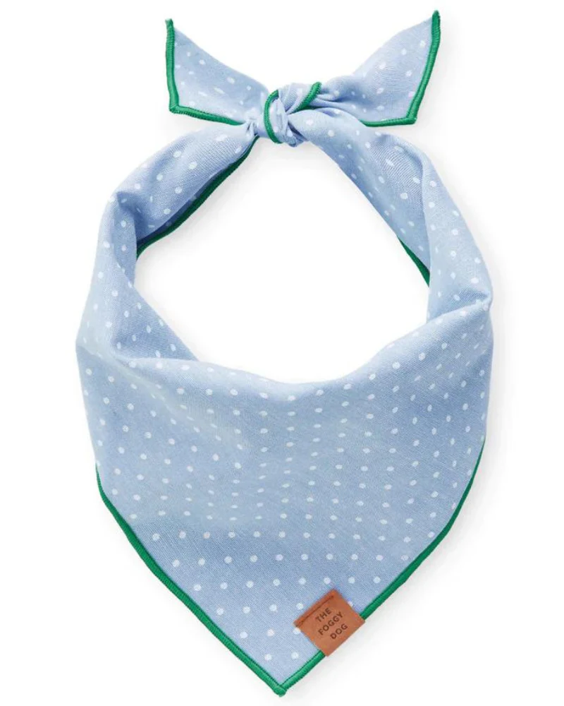 Chambray Dots Dog Bandana - Image 2