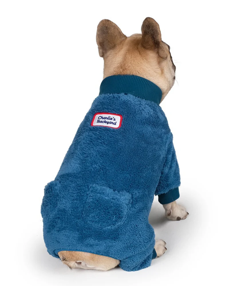 Monster Fleece Warmer Dog Onesie in Teal (FINAL SALE) - Image 2