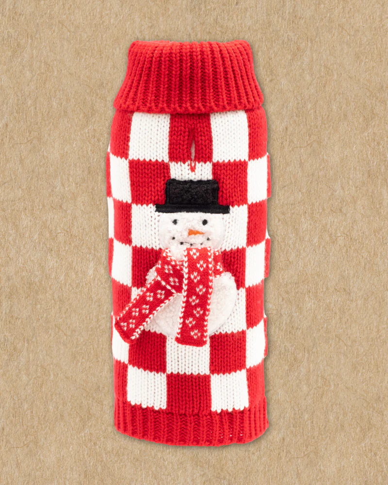 Checkerboard Snowman Sweater for Dogs (FINAL SALE) (FW24LO) - Image 3