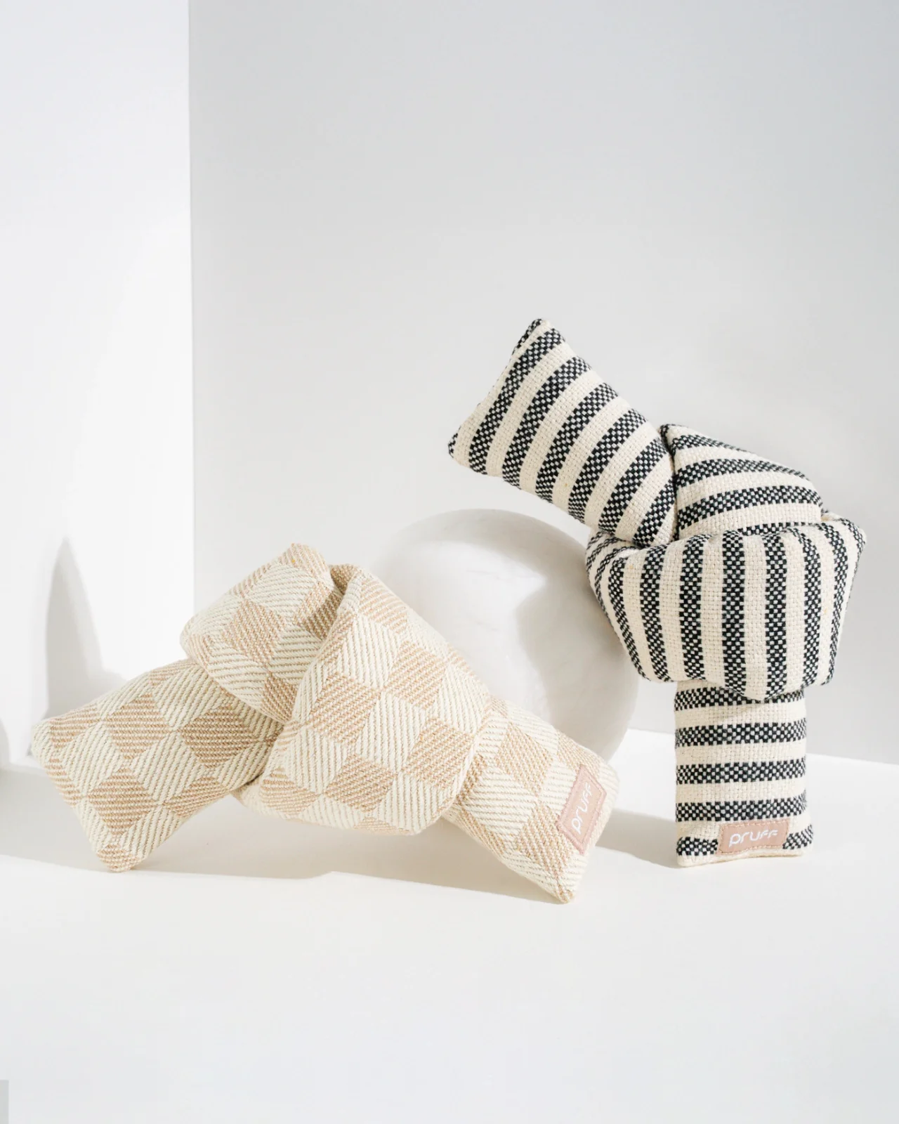 Checkered Knot Plush Dog Toy - Image 3