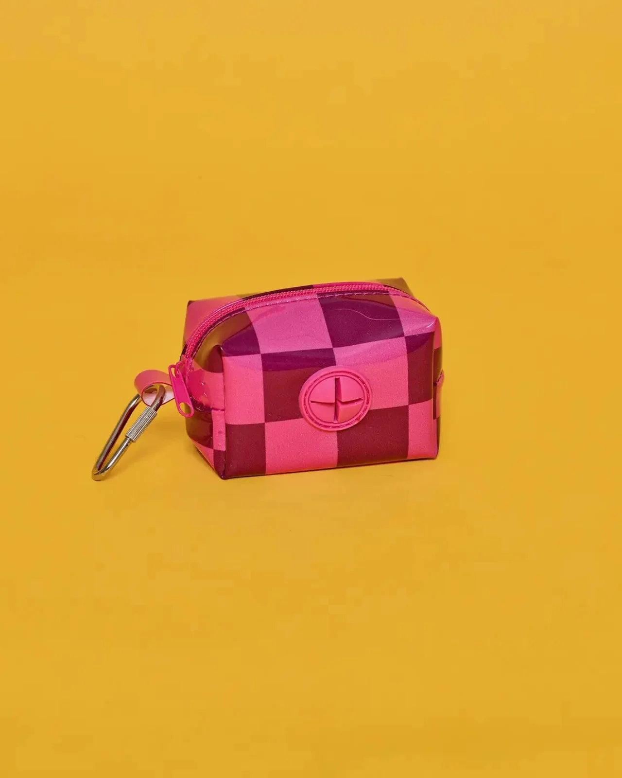 Checkered Vinyl Poo Pouch Holder (Made in the USA) - Image 2