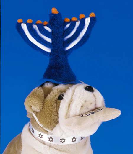 Menorah Plush Dog Hat - Image 3