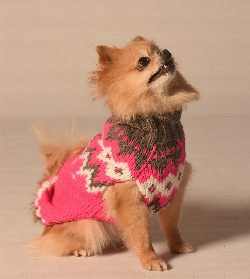 CHILLY DOG | Hot Pink Alps Sweater