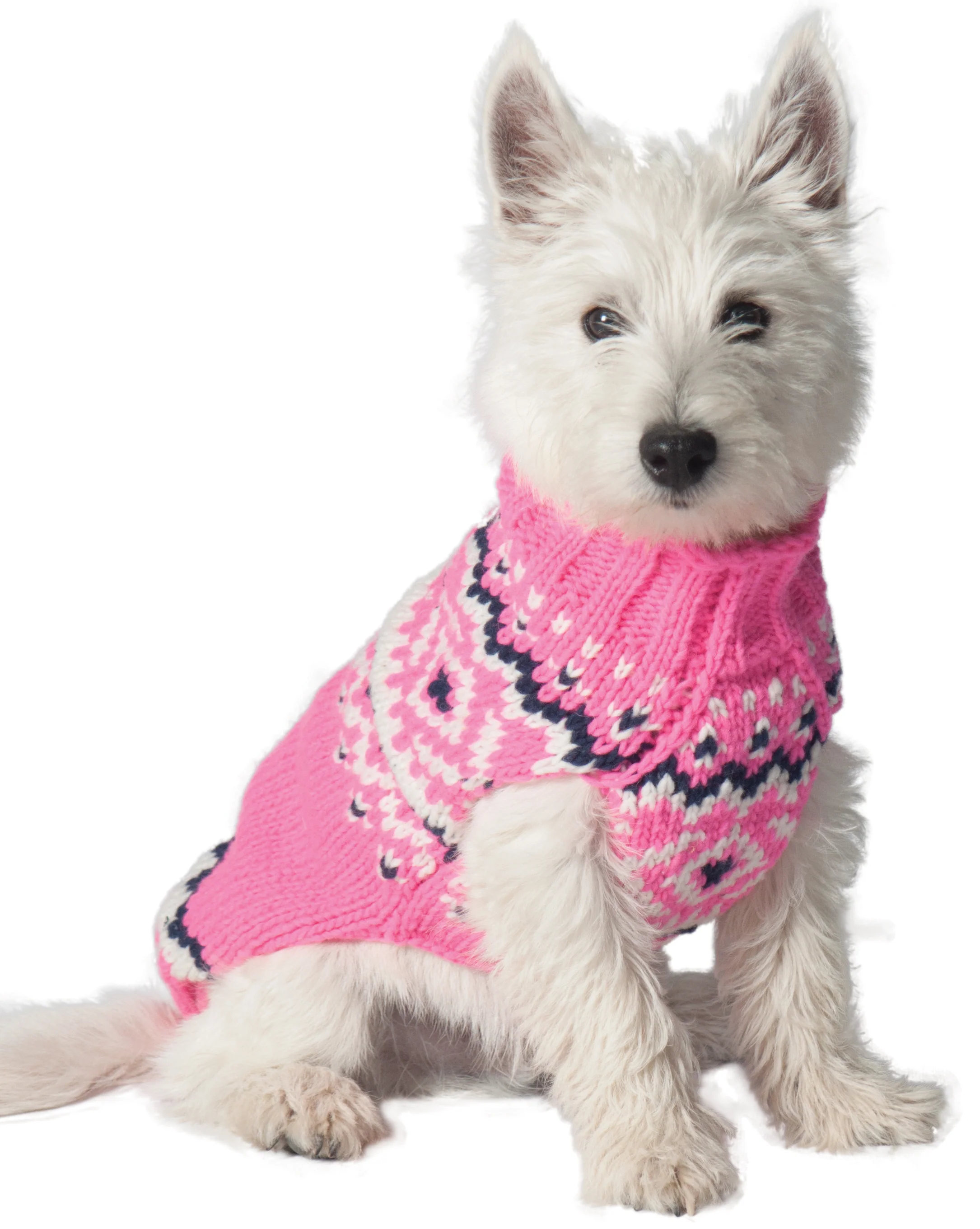 CHILLY DOG | Pink Nordic Wool Sweater