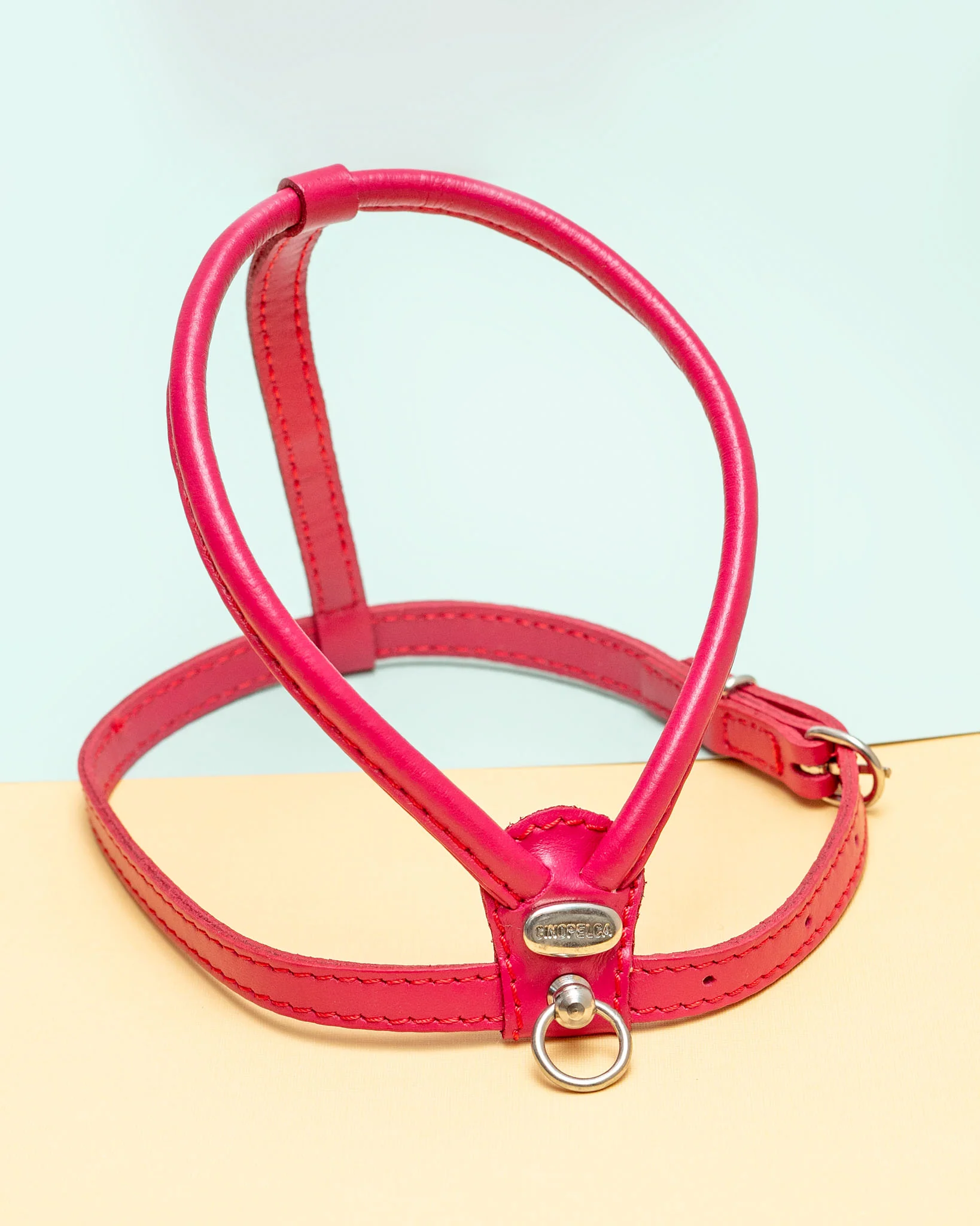 Italian Leather Dog Harness in Fuschia Pink << CLEARANCE >>