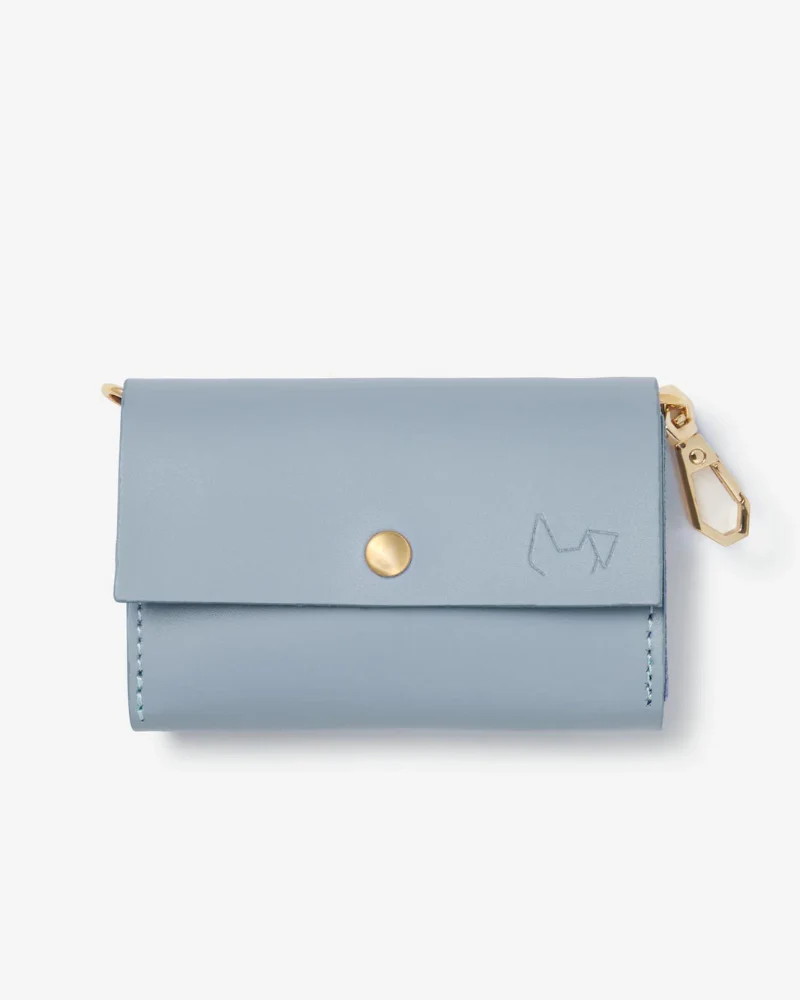 Classic Poop Bag Holder in Sky Blue (Made in Italy)