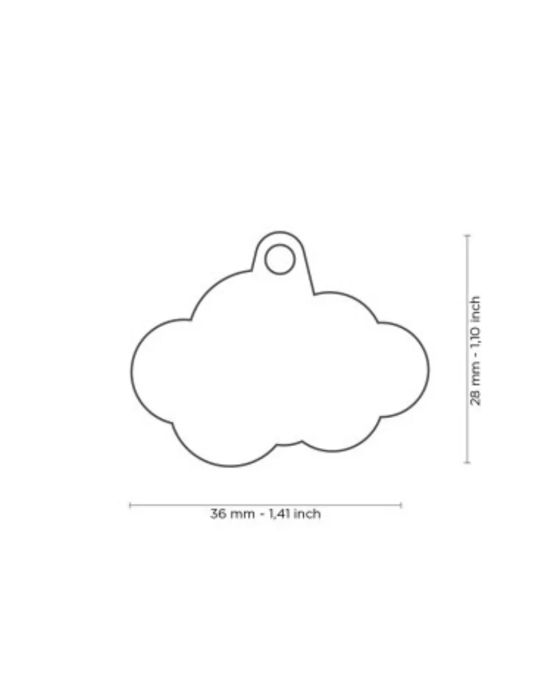 Clouds Dog Custom Pet ID Tag - Image 2