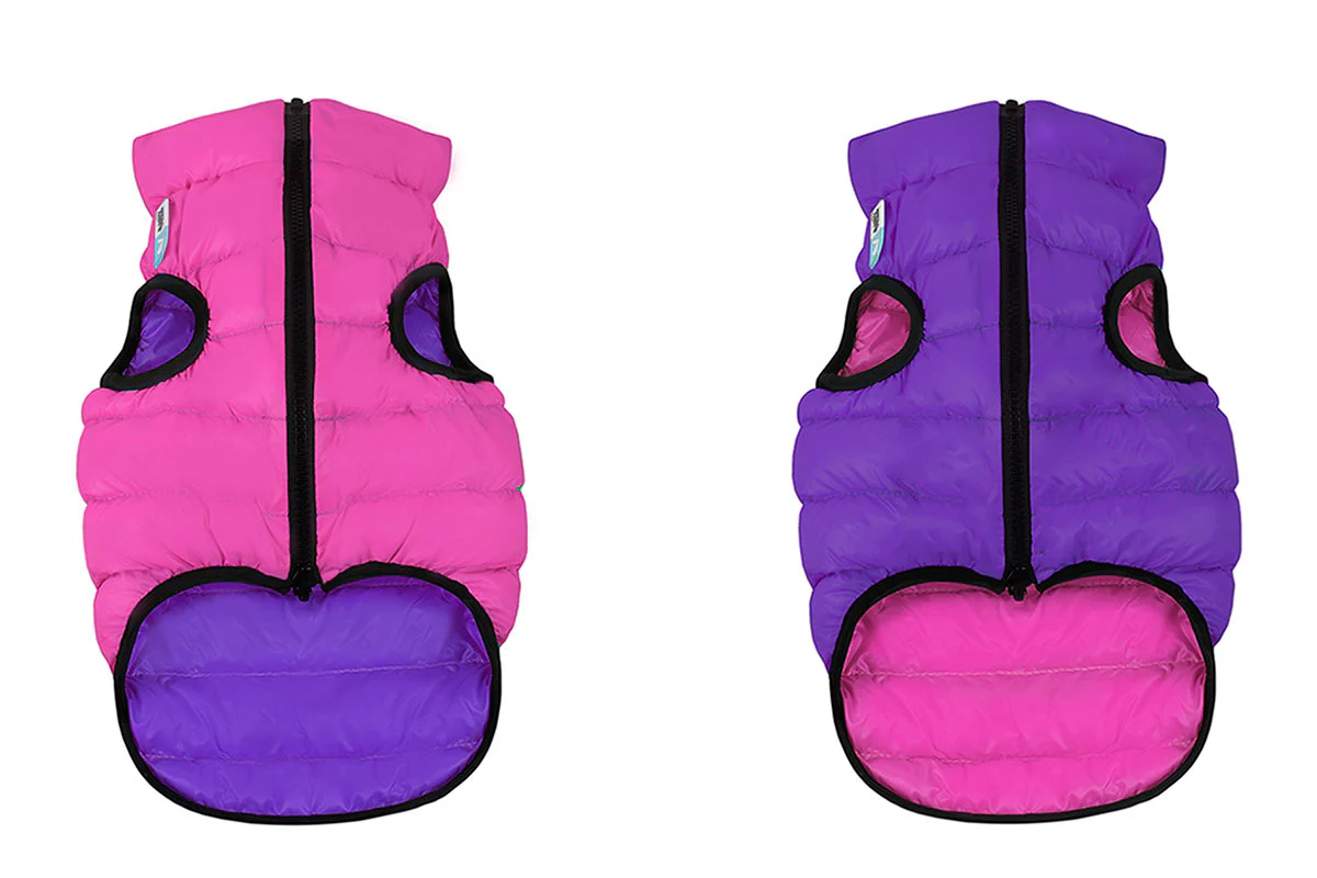 Reversible Puffer AiryVest in Pink and Purple << CLEARANCE >> - Image 3