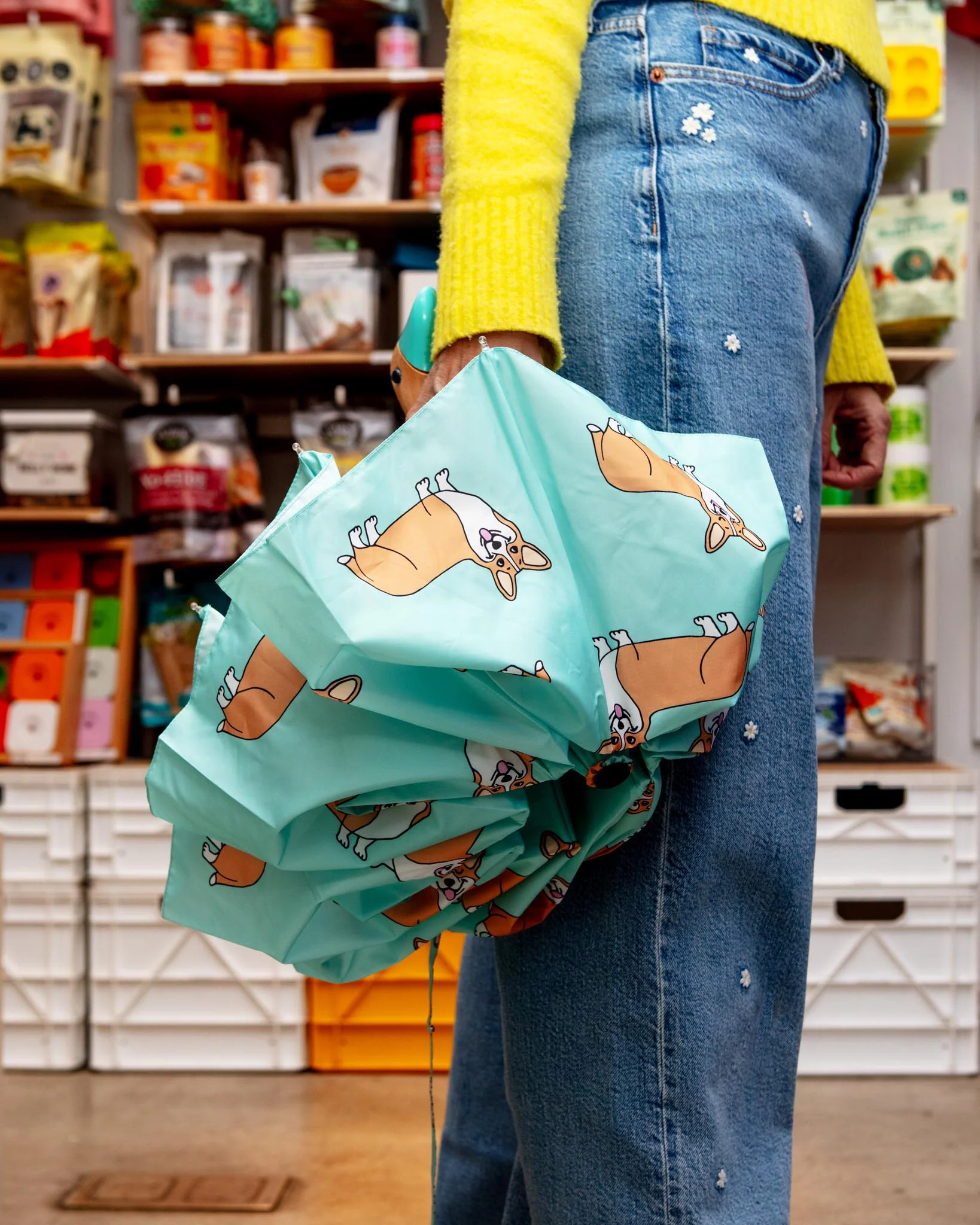 Compact Eco-Friendly Umbrella (in Doxie, Frenchie, Corgi, Matisse, Arty Cats)
