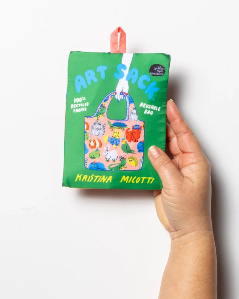 Cool Critters by Kristina Micotti Art Sack (Reusable Tote Bag) - Image 2
