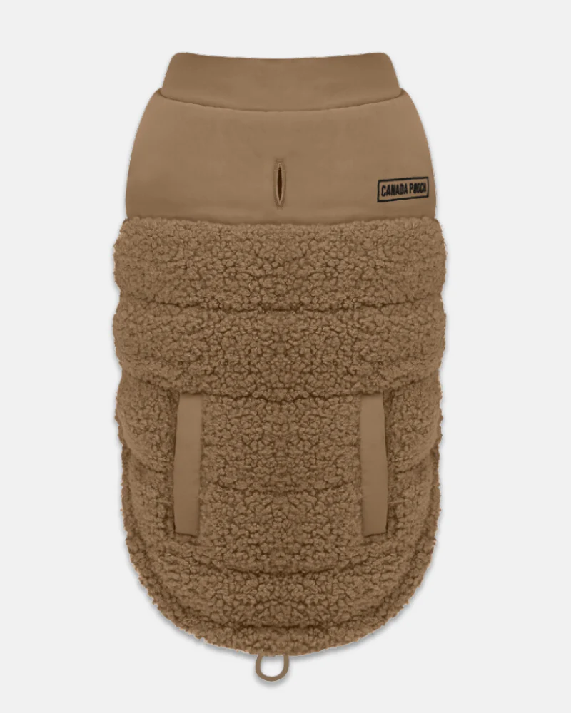 Cool Factor Dog Puffer Jacket in Tan (FINAL SALE)