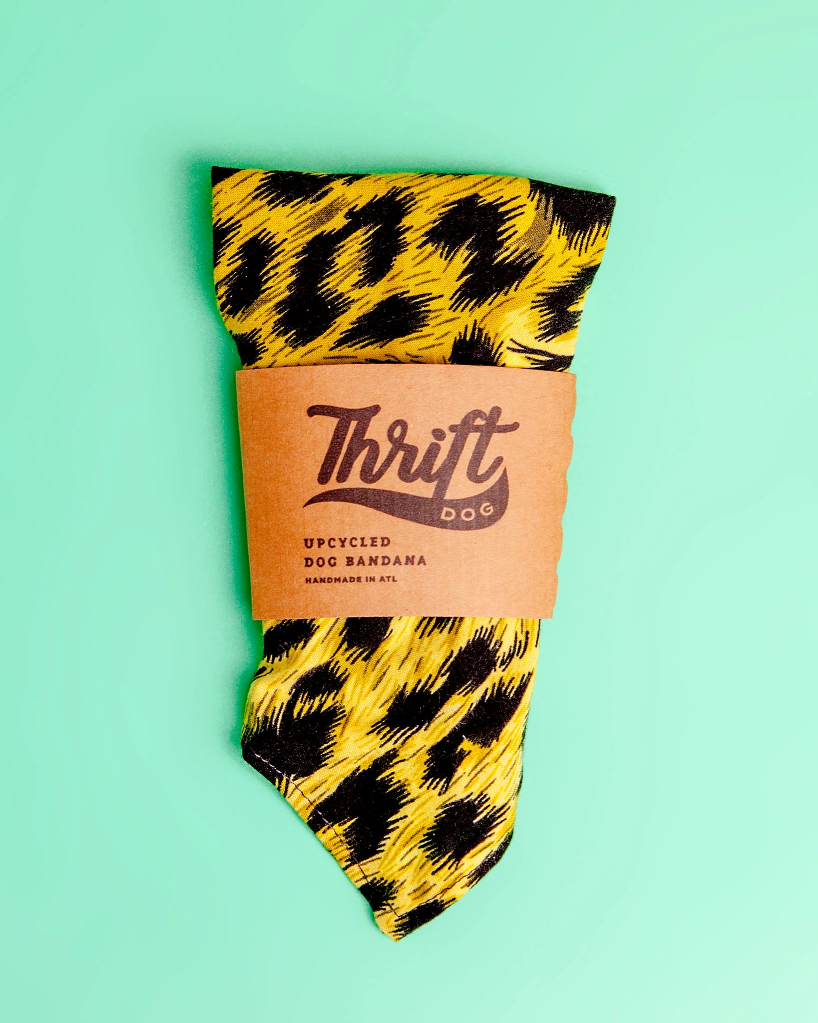 Matching Face Mask & Dog Bandana Set in Electric Leopard<br>(FINAL SALE) - Image 2