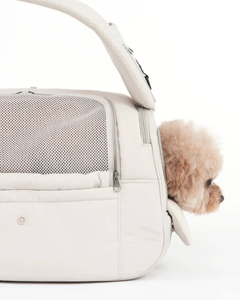 Crossbody SMART Sling Dog Carrier in Black or Beige - Image 8